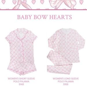 LoveShackFancy x Roller Rabbit Baby Bow Hearts Pajamas